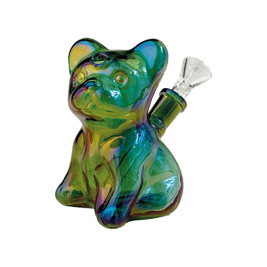 Dreamliner glass bong dog green 11 cm
