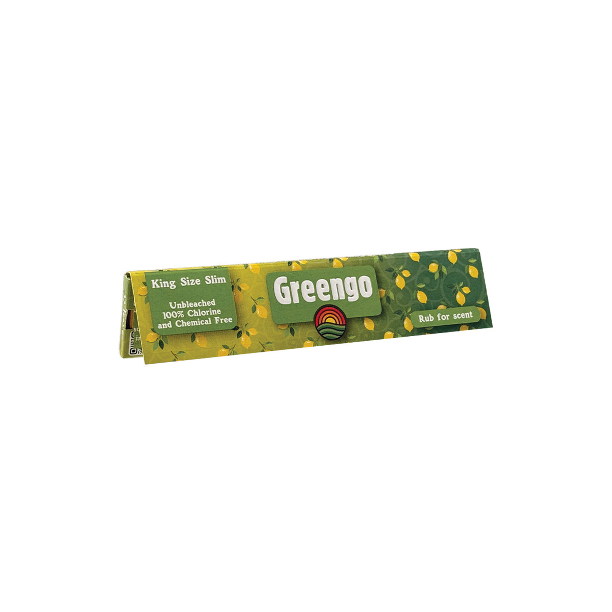 Display Greengo Lemon Edition Unbleached King Size Slim 50 pcs