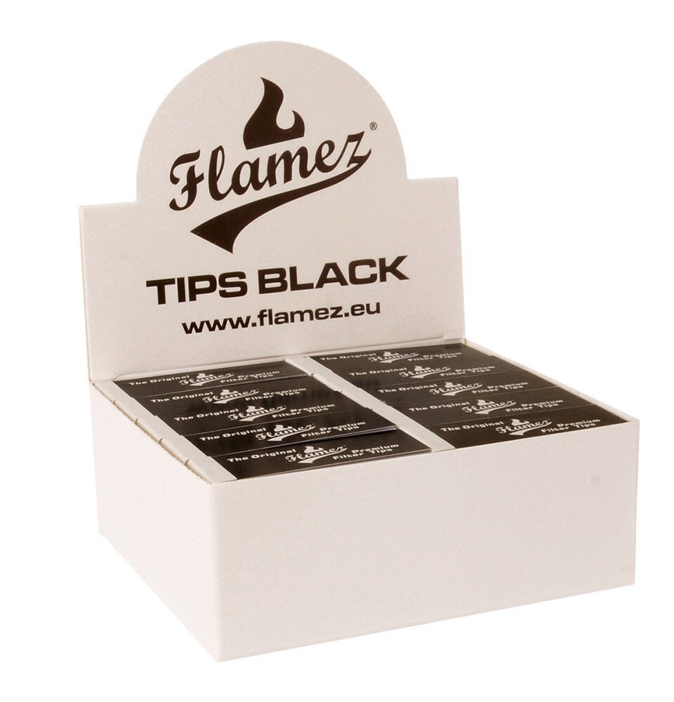 Flamez Filter Tip Booklet Black 50 Pcs