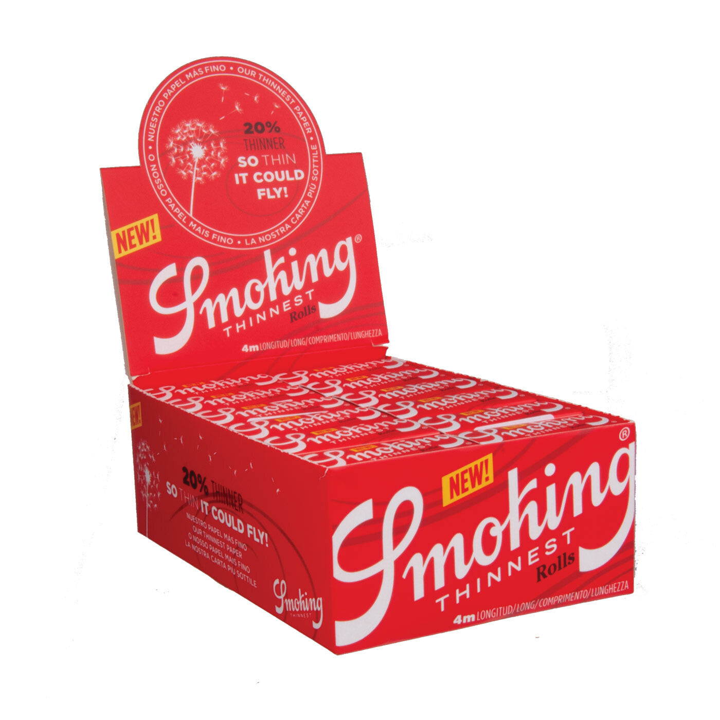 Display Smoking Rolls Thinnest 44 Mm  24 Pcs