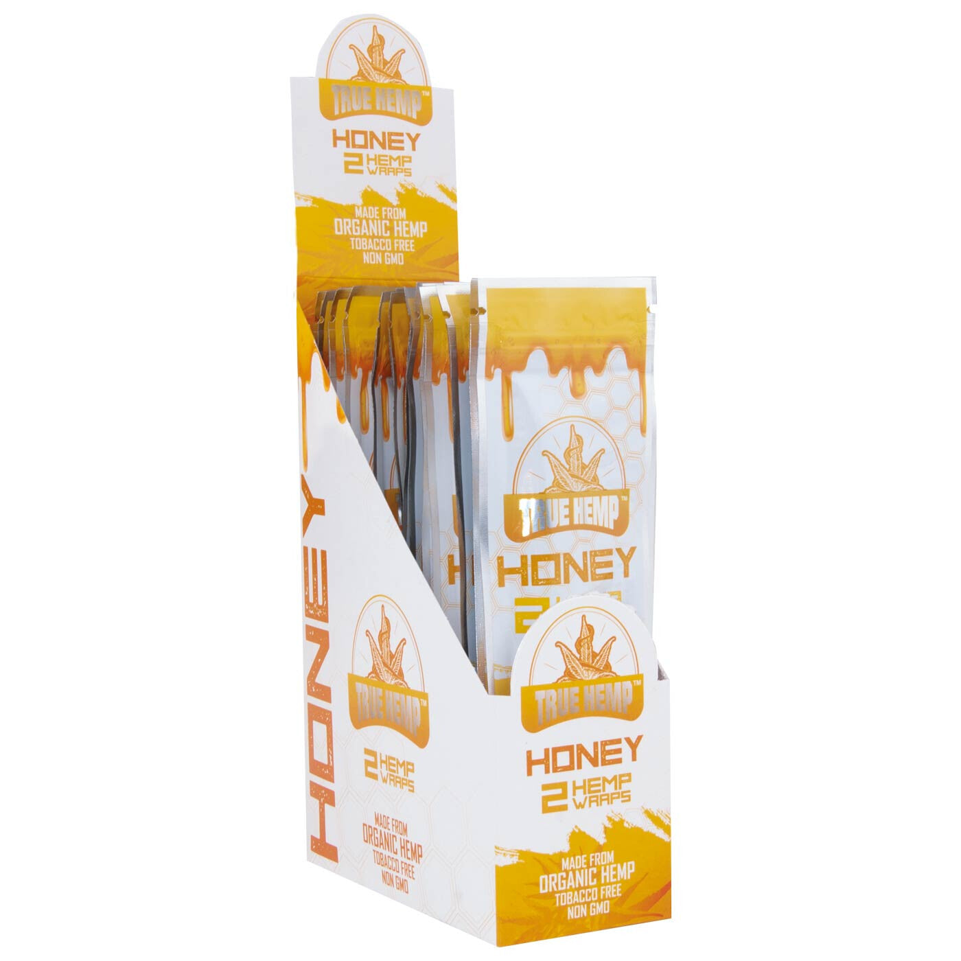 Display True Hemp Blunt Wraps Honey 25X2 Pcs