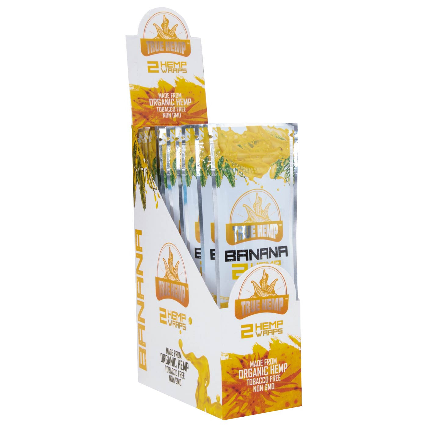 Display True Hemp Blunt Wraps Banana 25X2 Pcs