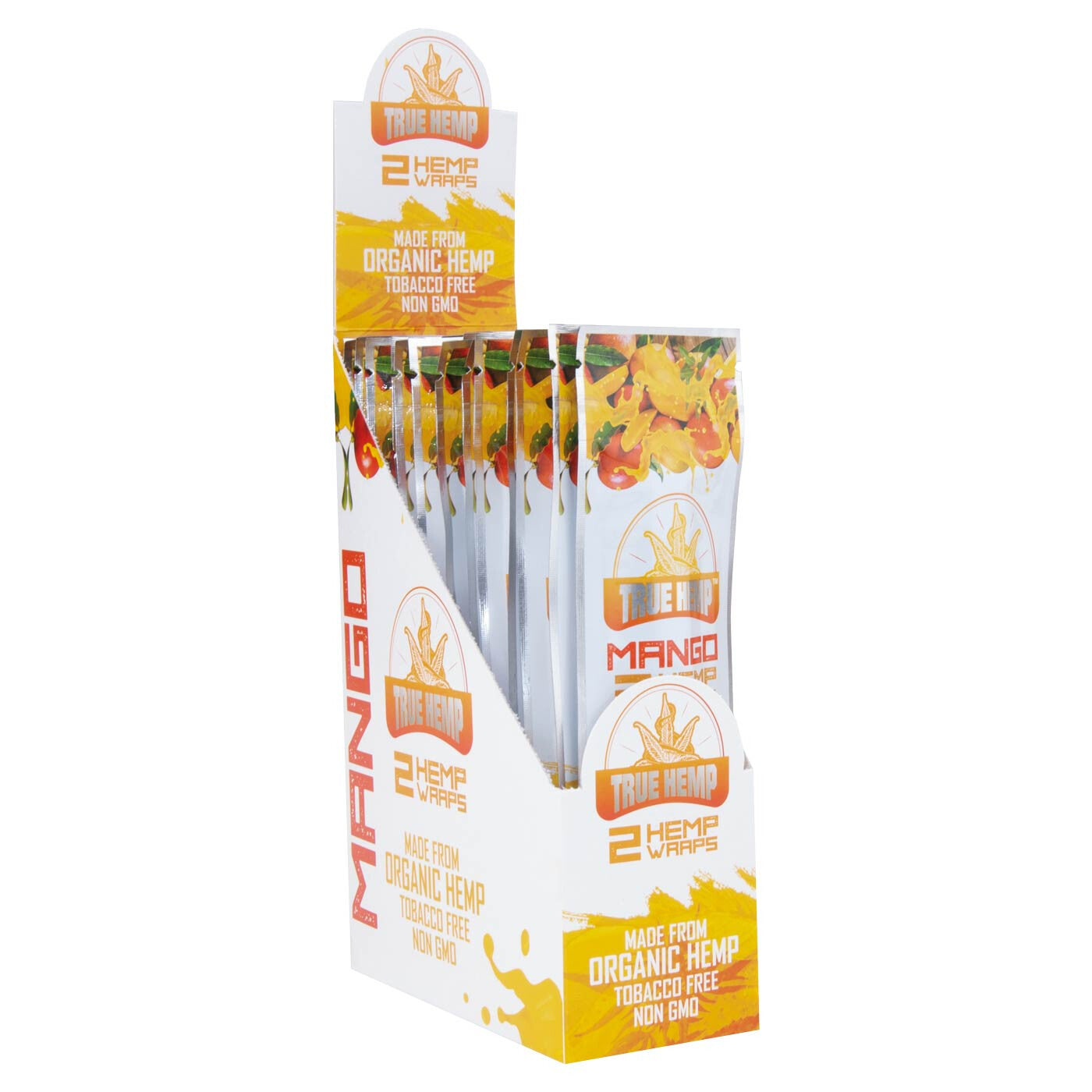 Display True Hemp Blunt Wraps Mango 25X2 Pcs